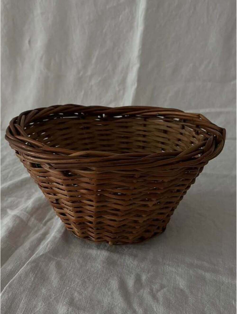 Vintage handmade wicker basket